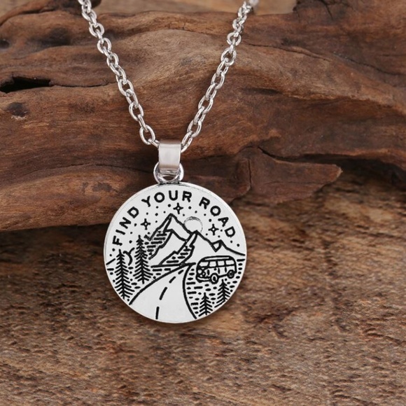 Find Your Road Necklace Mountain VW Nature Star - Picture 6 of 6